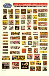 City Classics 501-1 - HO Scale Restaurant Signs
