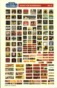 City Classics 501-2 - HO Scale Business Signs