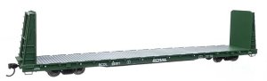 Walthers Mainline 50601 - HO RTR 68Ft Bulkhead Flatcar - BC Rail #66501