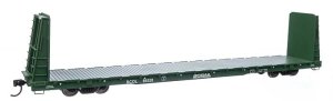 Walthers Mainline 50602 - HO RTR 68Ft Bulkhead Flatcar - BC Rail #66528