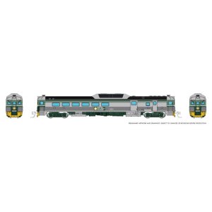 Rapido 516052 - N Budd RDC-3 (Ph 2) (DC/Silent): BC Rail - Two-tone Green: BC-33