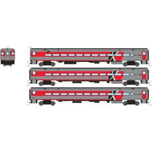 Rapido 528055 - N Comet Car: CTrail Connecticut: Set #1 (Cab Car and 2 Coaches)