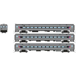 Rapido 528067 - N Comet Car: NJ Transit: Set #1 (Cab Car and 2 Coaches)