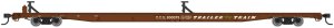 Walthers Mainline 5495 - HO RTR - 85ft General American G85 Flatcar - Trailer Train - TTX - Brown...