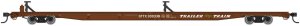 Walthers Mainline 5499 - HO RTR - 85ft General American G85 Flatcar - Trailer Train - GTTX - Brow...