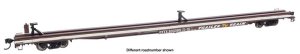 Walthers Mainline 5551 - HO 85Ft General American G85 Flatcar - GTTX (Brown) #300330