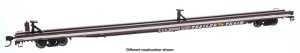 Walthers Mainline 5563 - HO 85Ft General American G85 Flatcar - TTX (Brown) #300129