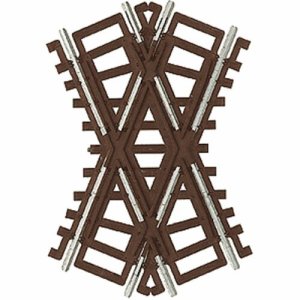 Atlas Model Railroad 573 HO Code 83 Crossing - Nickel Silver w/Brown Ties - 25 Degrees