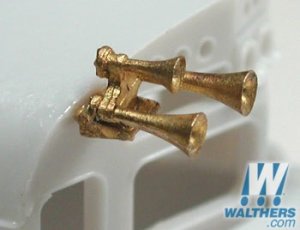 Cal Scale 577 HO - Air Horns (Unpainted Brass Casting) - Leslie S-3L, 3-Chime