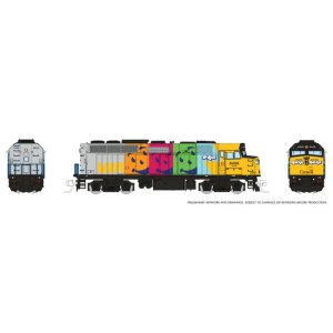 Rapido 580018 - N Scale F40PH-2D (DC/Silent): VIA Rail - Kool Aid: #6406
