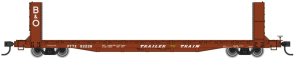 Walthers Mainline HO 5816 60ft Pullman-Standard Bulkhead Flatcar - Ready to Run --Trailer Train w...