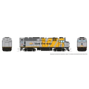Rapido 582514 - N Scale Rebuilt F40PH-2D (DC/DCC/Sound): VIA Rail - Love The Way Wrap: #6437