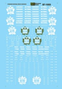Microscale 601033 - N Scale Railroad Decal Set - Canadian National (CN) - Wooden Cabooses w/Maple...