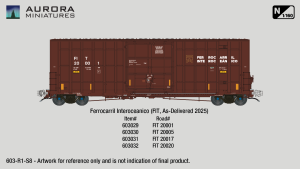 Aurora Miniatures 603032 - N Scale Gunderson 6276cf 50' Plate F Boxcar - FIT 20020