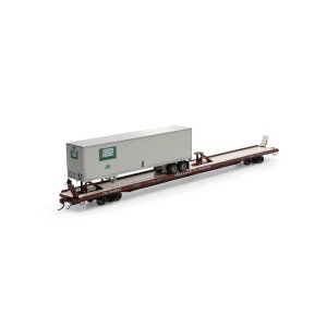 Athearn Genesis G69606 - HO F89F Trailer w/40ft Trailer - TTX/Brown #154869, Penn Central Trailer