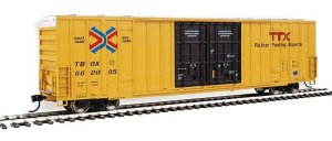 Walthers Mainline 2975 - HO 60' High-Cube Plate F Boxcar - Ready to Run -- TTX TBOX #662095 (yell...