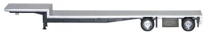Herpa Models 5455 HO Scale 48' Spread-Axle Drop-Deck Trailer - Assembled -- Silver w/Chrome Wheel...