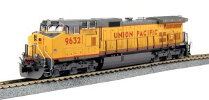 Kato USA Inc. HO Scale 376632 GE C44-9W - Standard DC -- Union Pacific #9632 (Armour Yellow, gray...