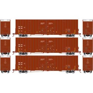 Athearn 75268 HO Scale - RTR 60Ft Gundreson Box Car - GACX (3-pkg)