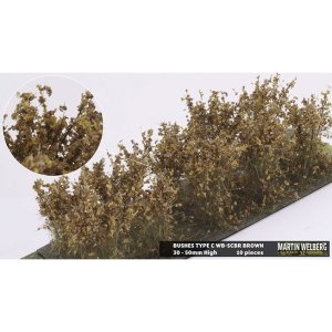 Martin Welberg Scenic Studios WB-SCBR - Bushes - Brown - Type C - 10 pcs