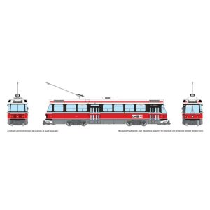 Rapido 702508 - HO CLRV (DC/DCC/Sound): Boston UTDC Demonstrator - Early (Red/Black/White with UT...