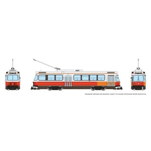 Rapido 702523 - HO CLRV (DC/DCC/Sound): San Francisco Fictional Scheme (White/Brown/Red): M Ocean...