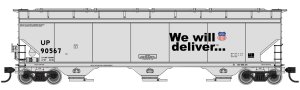 Walthers Mainline 7678 HO RTR - 60 ft NSC 5150 3-bay Covered Hopper - Union Pacific #90568