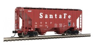 Walthers Mainline 7950 - HO RTR 37ft 2980 Cubic-Foot 2-Bay Covered Hopper - Santa Fe (ATSF) #3500...