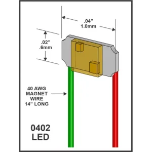 Showcase Miniatures 402LED - LED - 402 Size Light Emitting Diode - Yellow