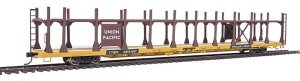 Walthers Mainline 8025 - HO 89ft Flatcar w/ Bi-Level Open Auto Rack - Union Pacific Rack, Trailer...