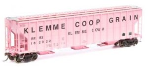 Athearn 81564 - HO RTR FMC 3-Bay 4700 Covered Hopper - Klemme Coop #182922