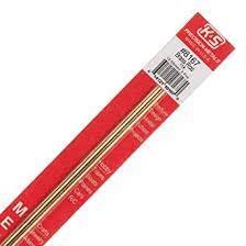 K&S Engineering 8167 All Scale - 0.114 inch Diameter Round Brass Rod - 12inch Long (2 pkg)