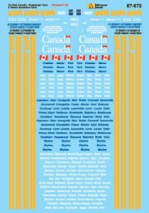Microscale 87672 - HO Via Rail Canada Passenger Cars (1978-2002) use with 87-673 - Decals