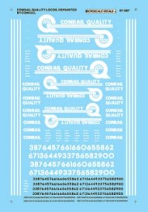 Microscale Decal 87-987 - HO Scale Conrail CR -Quality- Diesels Repainted by Conrail 1995+ - Wate...