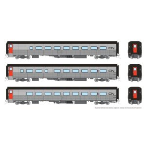 Rapido 9062002 - HO Hawker Siddeley Tempo Train: CN Set #2: Club 322, CBL 341, Coach 367