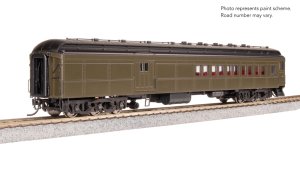 Broadway Limited Imports 9121 - HO Coach-Baggage Combine, Unlettered, Pullman Green