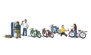 Woodland Scenics 1904 - HO Scenics Accents - Bicycle Buddies (10pcs)