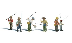 Woodland Scenics 1910 - HO Scenic Accents - Fly Fishermen (6pcs)