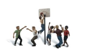 Woodland Scenics 1926 - HO Scenic Accents - Shootin Hoops (7pcs)