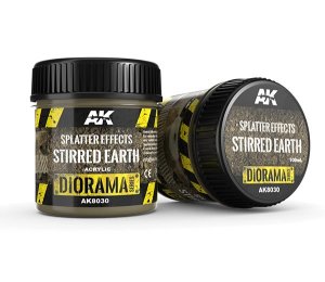 AK Interactive 8030 - AK Interactive Diorama Series: Splatter Effects Stirred Earth 100 ml.