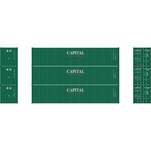 Athearn 140-16385 - HO 40ft Low-Cube Container - CLHU (3 Pack) #1