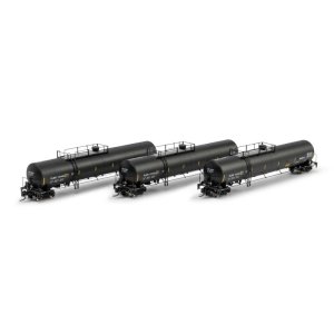 Athearn Genesis 1574 - N Scale UTC 33K LPG Tank Car- Late, PLMX Primed For Grime #137457/137495/1...