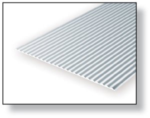 Evergreen Scale Models 4528 - .080in Opaque White Polystyrene Corrugated Siding (1 Sheet)