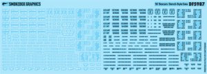 Smokebox Graphics DF5987 - HO Scale Stencil-Style Data - 50' Boxcars - Decals