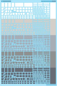 Smokebox Graphics DF6887 - HO Scale Paint Out Blanks - Straight Edged - Gray - Decals