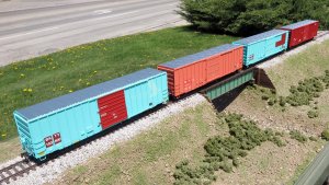Rapido 198009 HO PC&F 5241 CUFT - Boxcar - BKTY Patch 1 (UP) - 3 Pack