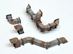 ITLA Scale Models - HO4174 - Multi-scale HO / S Scale - Roof / Wall HVAC Ducting