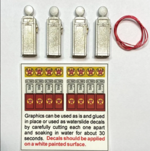 ShowCase Miniatures 2370 - HO Scale Globe Gas Pumps - 4pkg