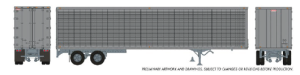 Rapido 1146998 - HO 45' Trailmobile Dry Van Trailer: Silver Unlettered