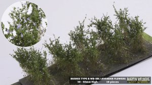 Martin Welberg Scenic Studios WB-SBL - Bushes (type B), Lavender - 3cm-4cm - 10 pcs